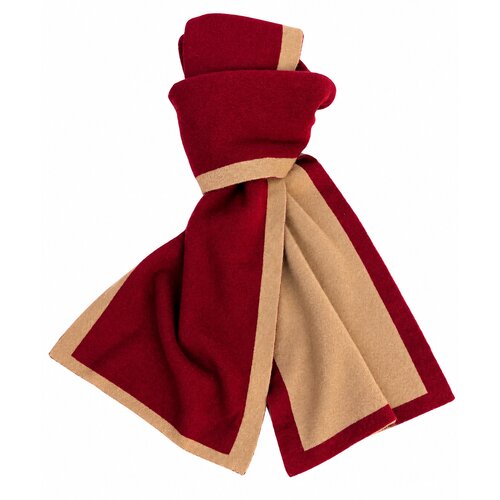 Schal aus Cashmere-Doubleface in Camel/Bordeaux